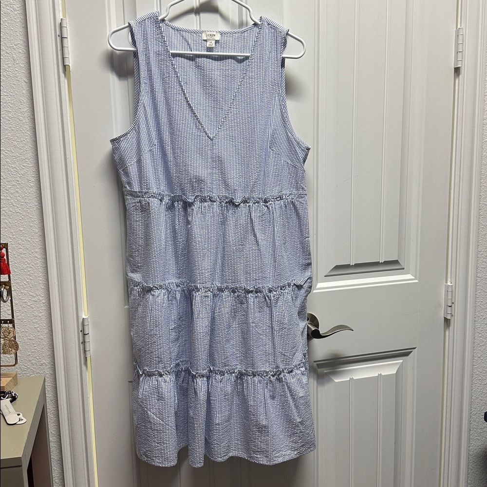 J. Crew Blue and White Striped Top